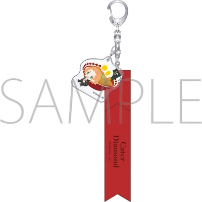 【グッズ-キーホルダー】ディズニー ツイステッドワンダーランド 合皮リボンキーホルダー/いただきます ver. ケイト・ダイヤモンド