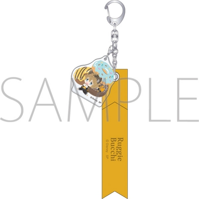 【グッズ-キーホルダー】ディズニー ツイステッドワンダーランド 合皮リボンキーホルダー/いただきます ver. ラギー・ブッチ