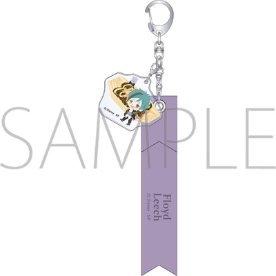 【グッズ-キーホルダー】ディズニー ツイステッドワンダーランド 合皮リボンキーホルダー/いただきます ver. フロイド・リーチ