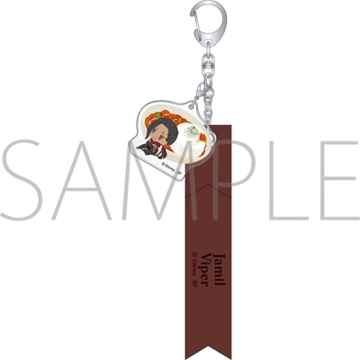 【グッズ-キーホルダー】ディズニー ツイステッドワンダーランド 合皮リボンキーホルダー/いただきます ver. ジャミル・バイパー