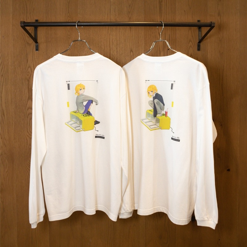 【グッズ-Tシャツ】鏡音リン・レン イラストレーターコラボ イノウエワラビ リン 長袖Tシャツ Mサイズ【CHORD】