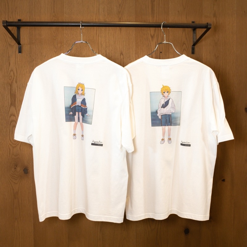 【グッズ-Tシャツ】鏡音リン・レン イラストレーターコラボ chiri リン 半袖Tシャツ Mサイズ【CHORD】