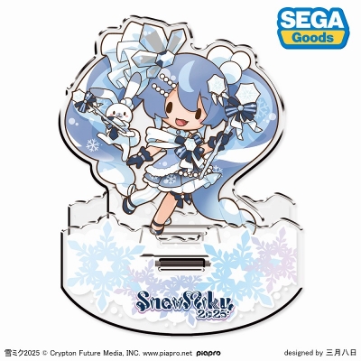 【グッズ-スタンドポップ】初音ミクシリーズ 雪ミク2025 ふわぷち ゆれるアクリルスタンド