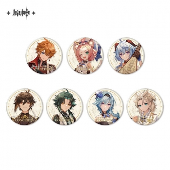 グッズ-バッチ】原神 塵世華章シリーズ キャラ缶バッジ アルベド 白*雪様 原神 アルベド 缶バッジまとめ売り