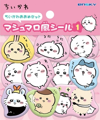 グッズ-シール】ちいかわ マシュマロ風シール1 ちいかわおおめセット 