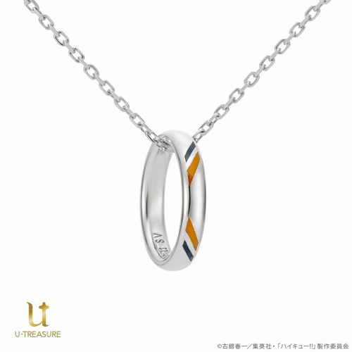 グッズ-ネックレス】ハイキュー!! リングネックレス 烏野高校 シルバー 