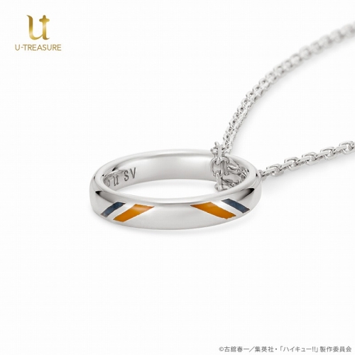 グッズ-ネックレス】ハイキュー!! リングネックレス 烏野高校 シルバー 