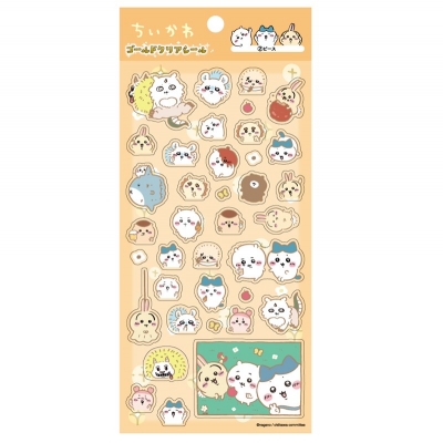【グッズ-シール】ちいかわ ゴールドクリアシール ②ピース【再販】