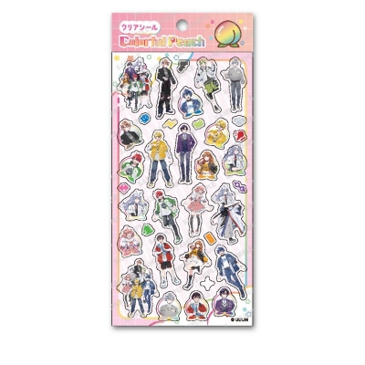【グッズ-シール】カラフルピーチ クリアシール⑥【再販】