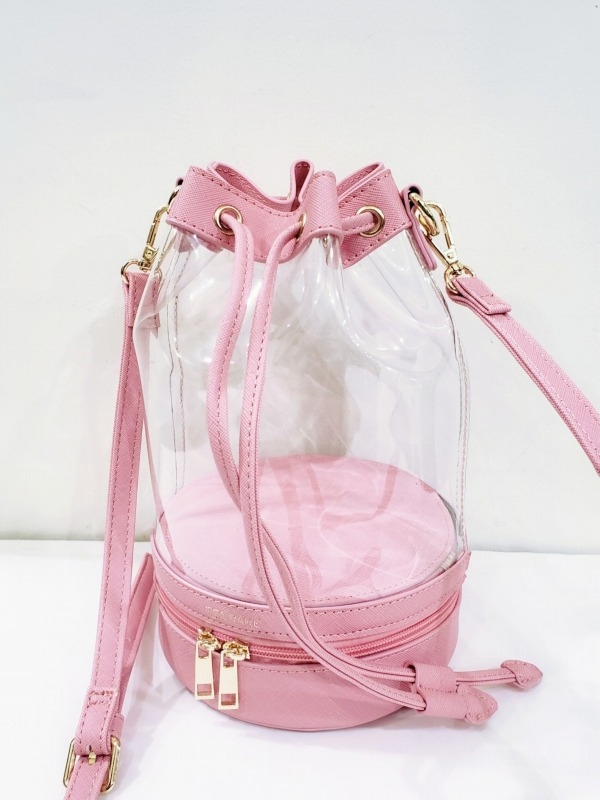 【グッズ-バッグ】ノンキャラオリジナル スミカ 巾着型 ぬい活バッグ ピンク【REA RARE】