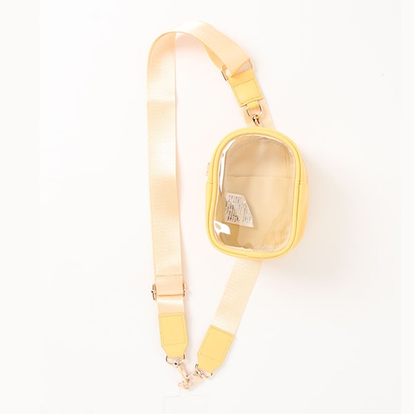 【グッズ-その他】ノンキャラオリジナル ぬいポーチ付ベルトストラップ イエロー【Appel Toi】