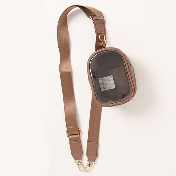 【グッズ-その他】ノンキャラオリジナル ぬいポーチ付ベルトストラップ ブラウン【Appel Toi】