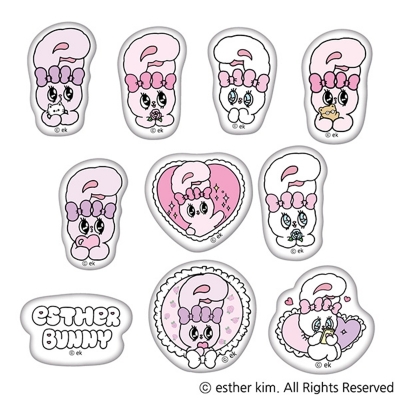【グッズ-シール】エスターバニー マシュマロ風シール【再販】