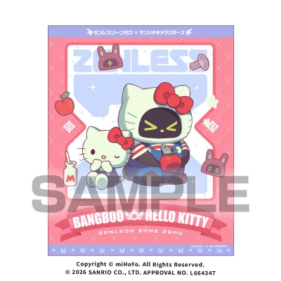 【グッズ-置きもの】ゼンレスゾーンゼロ F3号キャンバスアート ボンプ×ハローキティ