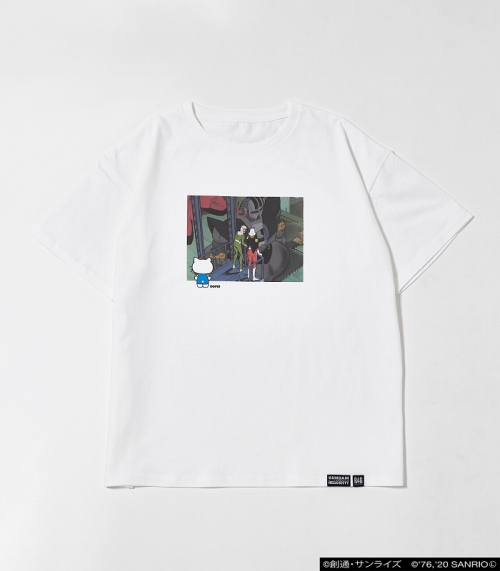 グッズ Tシャツ ガンダム ハローキティ 各シーンカットをハローキティが温かく見守るシリーズt Multi3 L アニメイト