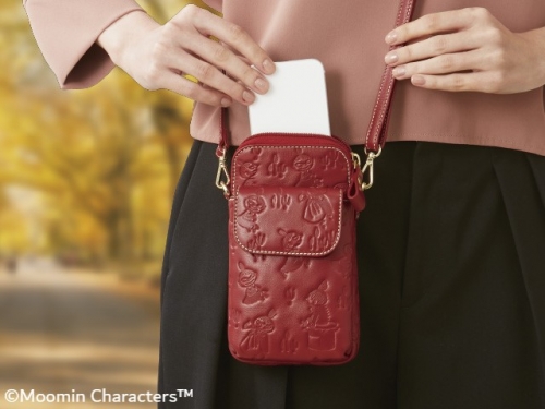 グッズ-携帯グッズ】ムーミン リトルミイ 赤いラム革のスマホ 