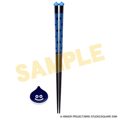 【グッズ-箸】スマイルスライム 和シリーズ お箸&箸置きセット ブルー【再販】