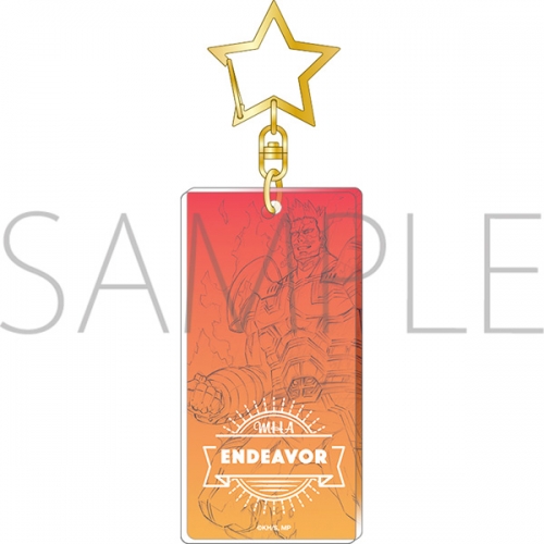 グッズ キーホルダー 僕のヒーローアカデミア アクリルキーホルダー バトル ラフイラスト エンデヴァー アニメイト