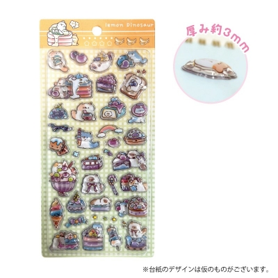 【グッズ-シール】ノンキャラ つやぷくシール ねこさん