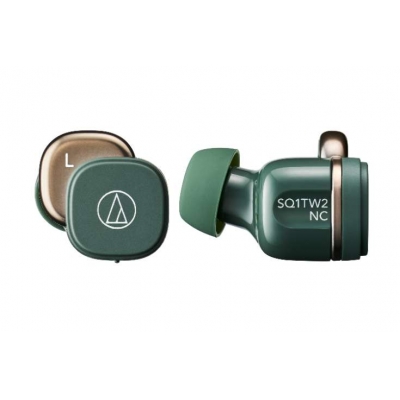 【airavalky還元版(10%)】【その他(音楽)】オーディオテクニカ ワイヤレスヘッドホン ATH-SQ1TW2NC GR