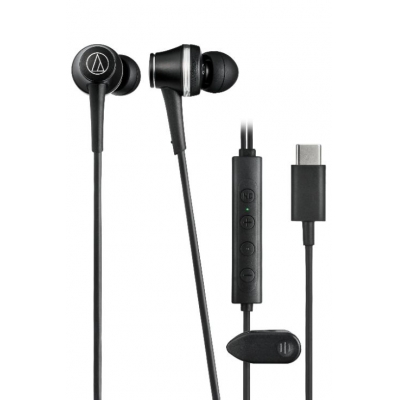 【airavalky還元版(10%)】【その他(音楽)】オーディオテクニカ ノイズキャンセリングUSB Type-C用イヤホン ATH-CKD7NC BK