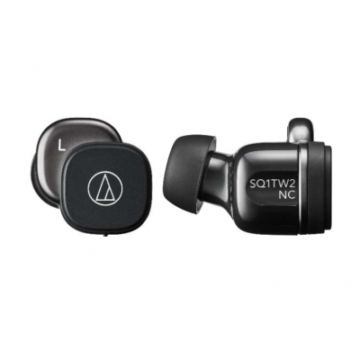 【airavalky還元版(10%)】【その他(音楽)】オーディオテクニカ ワイヤレスヘッドホン ATH-SQ1TW2NC BK