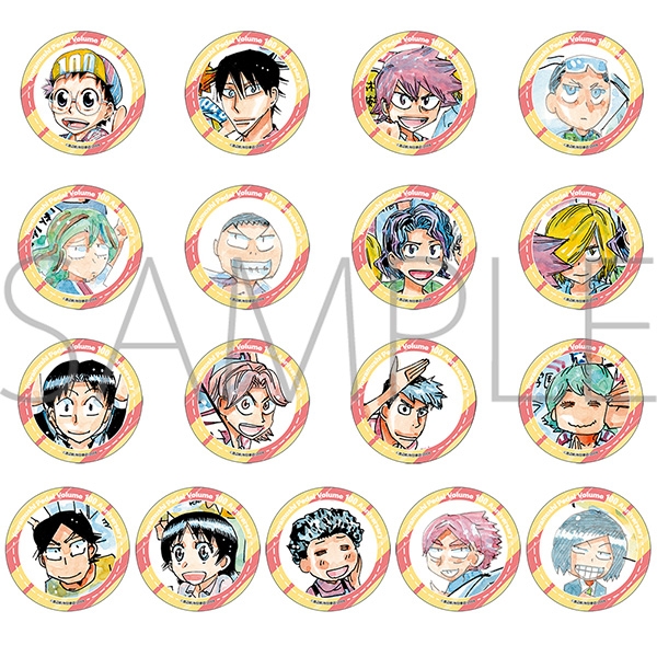 【グッズ-バッチ】弱虫ペダル 缶バッジコレクション　100巻アニバーサリーイラスト／総北、呉南 17種