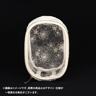 【グッズ-ポーチ】ノンキャラオリジナル nui.シアーレースぬいポーチ ホワイト