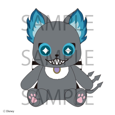 【グッズ-ぬいぐるみ】ディズニー ツイステッドワンダーランド グリムのお座りぬいぐるみ(ストライプリボンver.)【再販】