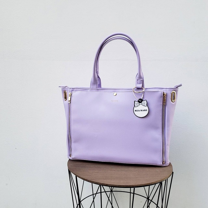 【10%OFF】【グッズ-バッグ】ノンキャラオリジナル クルア 回転式トートバッグ ラベンダー【REA RARE】