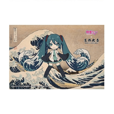 【グッズ-ポストカード】初音ミク×葛飾北斎 iXima ポストカード 神奈川沖波裏 ミニキャラ