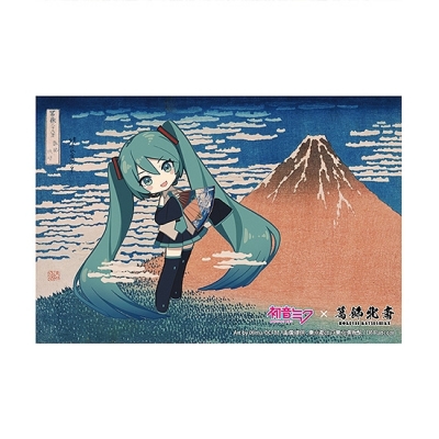 【グッズ-ポストカード】初音ミク×葛飾北斎 iXima ポストカード 凱風快晴 ミニキャラ