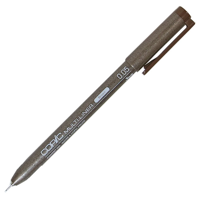 【画材-その他】マルチライナーブラウン 0.05mm