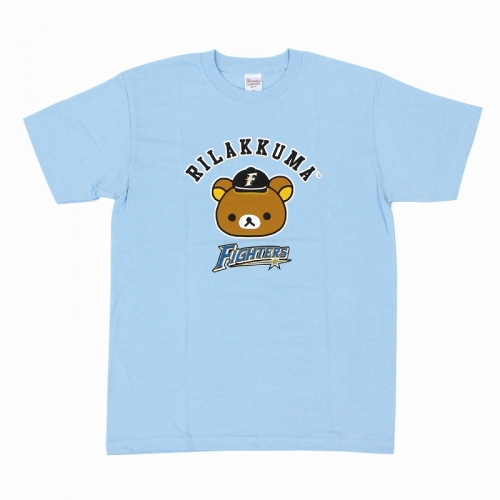 グッズ Tシャツ リラックマ 北海道日本ハムファイターズ Tシャツ 水色 S アニメイト