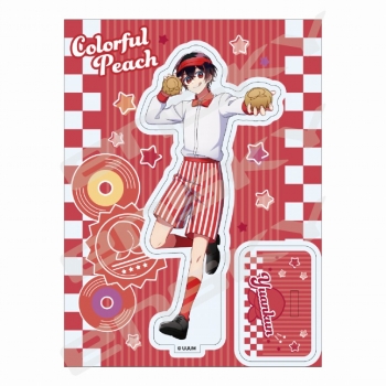 グッズ-スタンドポップ】カラフルピーチ アクリルスタンド ダイナー 