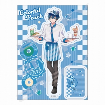 グッズ-スタンドポップ】カラフルピーチ アクリルスタンド ダイナー 