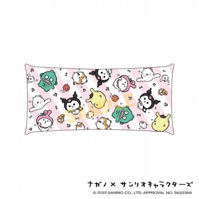 【グッズ-ポーチ】ナガノ×サンリオキャラクターズ クリアマルチケース ストライプPK