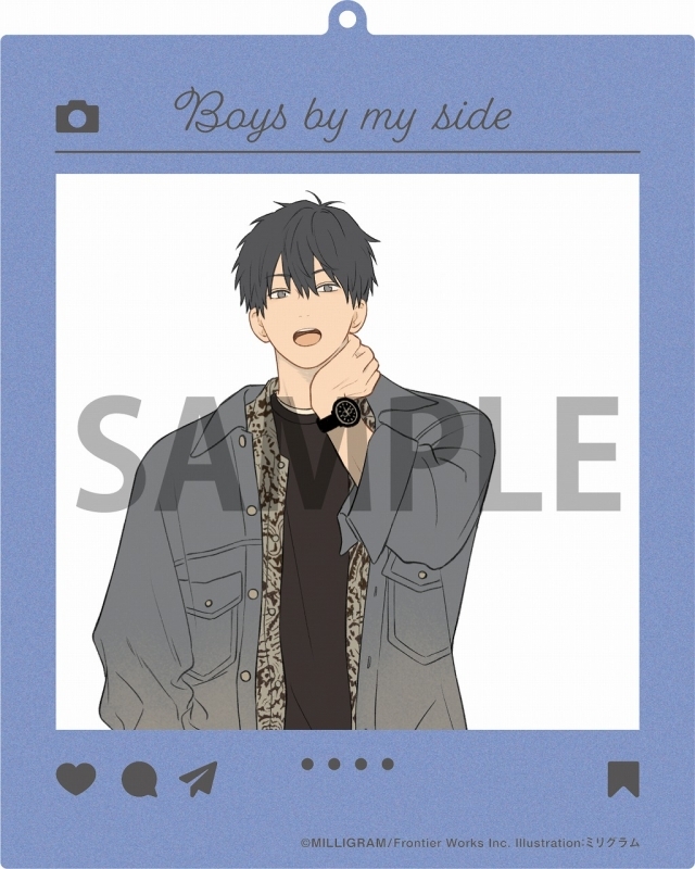 【グッズ-キーホルダー】#となりの男の子 SNS風アクリルキーホルダー 夏石蛍