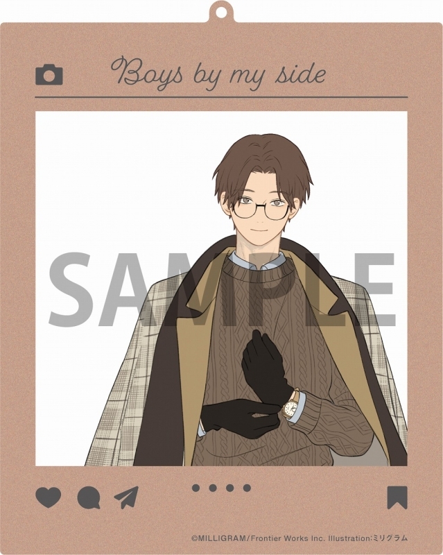 【グッズ-キーホルダー】#となりの男の子 SNS風アクリルキーホルダー 三栗文秋