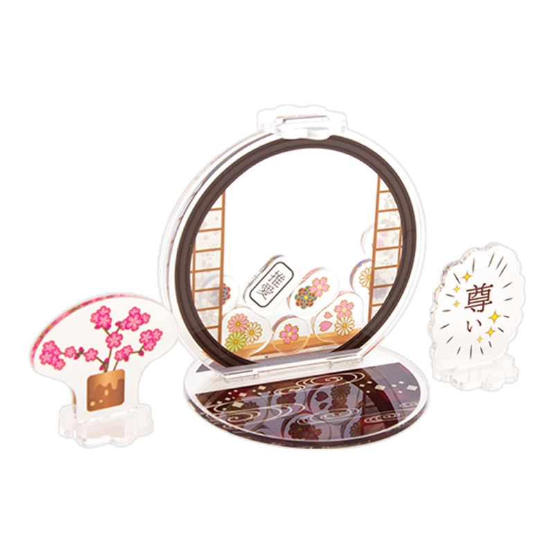 【グッズ-スタンドポップ】ノンキャラオリジナル 丸窓障子-あずき色- まるまどしょうじ-あずきいろ-【にじ丸商店】