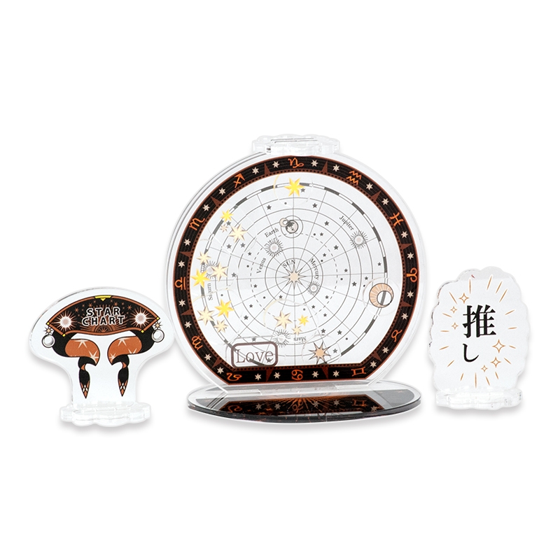 【グッズ-スタンドポップ】ノンキャラオリジナル 星空星図-黒星-ほしぞらせいず-くろぼし-【にじ丸商店】