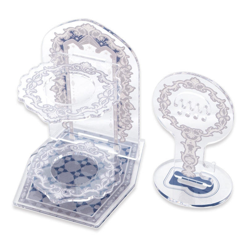 【グッズ-スタンドポップ】ノンキャラオリジナル ペンライトスタンド-ガーリースタンド-ホワイト-【にじ丸商店】