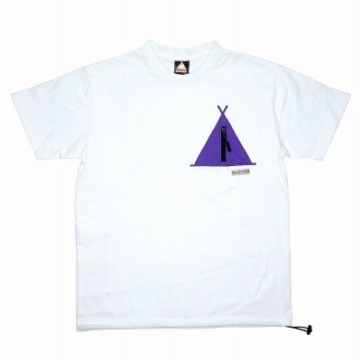 【グッズ-Tシャツ】ゆるキャン△ WILDERNESS EXPERIENCEコラボ テントポケットTシャツ ホワイト XL【アクロス】