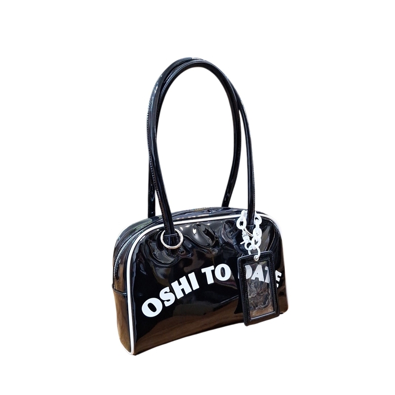 【グッズ-バッグ】ノンキャラオリジナル クルア エナメル ミニボストン痛バッグ ブラック【REA RARE】