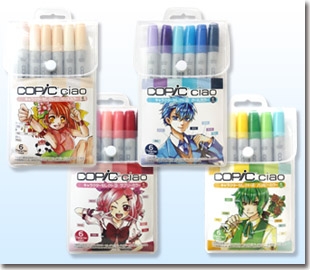画材 コピックチャオ コピックチャオ6本セット キャラセレクト ハッピーカラー アニメイト