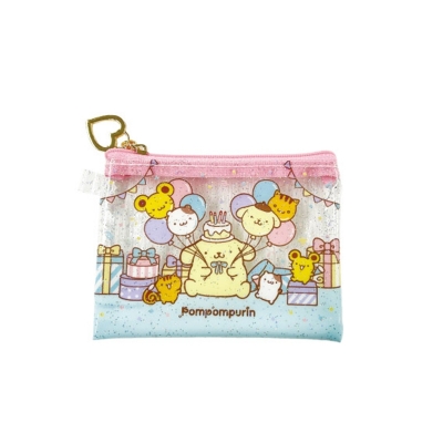 【グッズ-ポーチ】ポムポムプリン ミニクリアポーチ ピンク