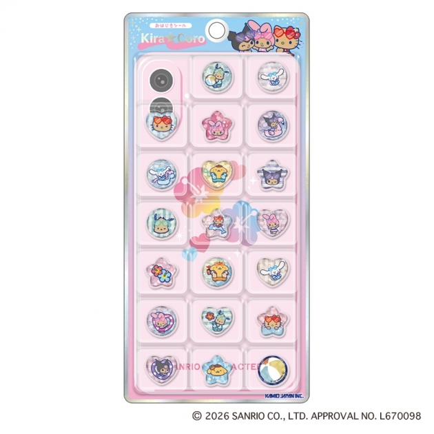 【グッズ-シール】サンリオキャラクターズ KiraCoroおはじきシール ナイトパーティ