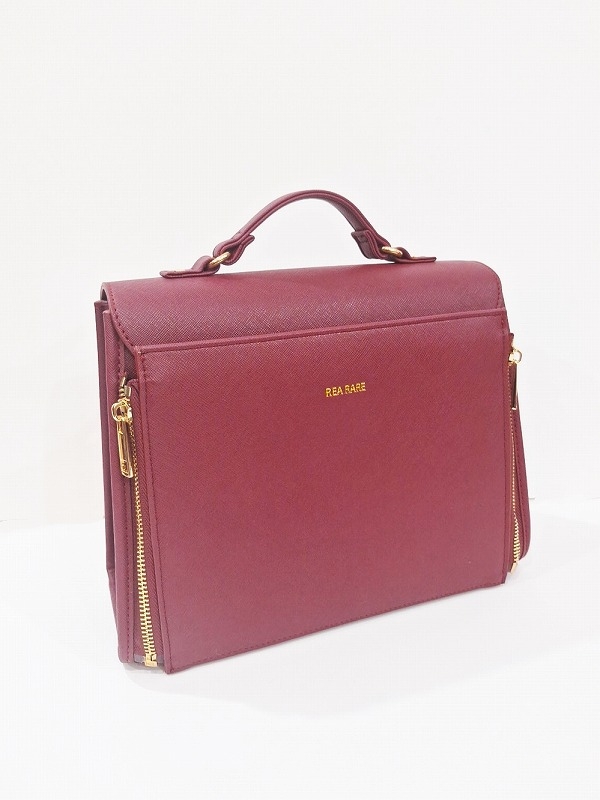 【グッズ-バッグ】ノンキャラオリジナル クルア スクエアハンドバッグ （ワイン）【REA RARE】