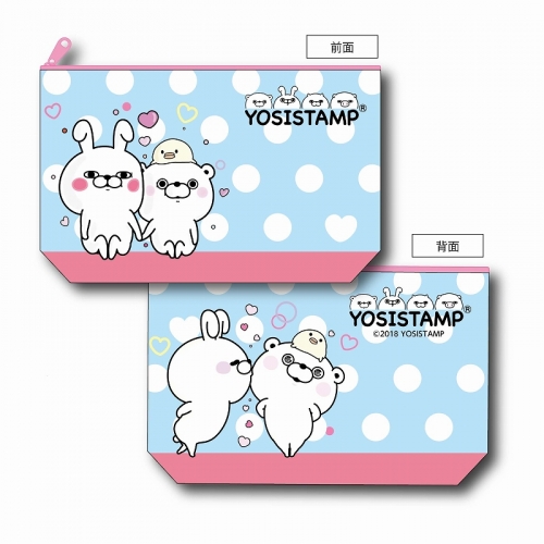 グッズ ポーチ ヨッシースタンプ ポーチ うさぎ くま 水玉 アニメイト