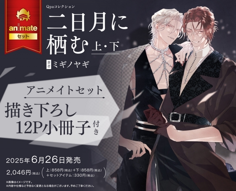 【コミック】二日月に栖む(上)・(下) アニメイトセット【描き下ろし12P小冊子付き】